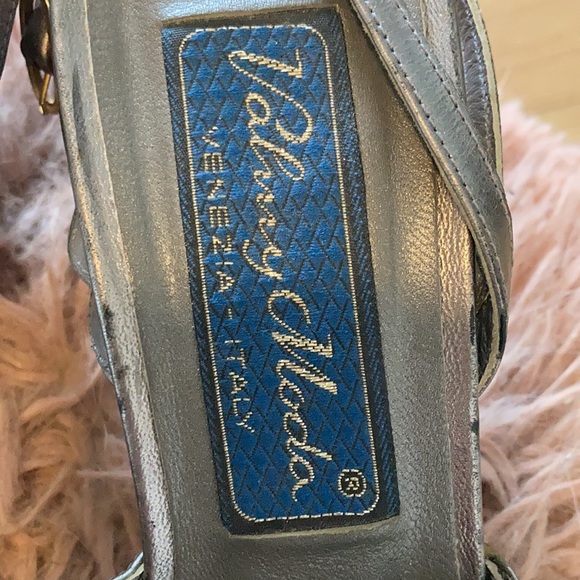 Vintage peep toe sandal heels - Picture 2 of 6